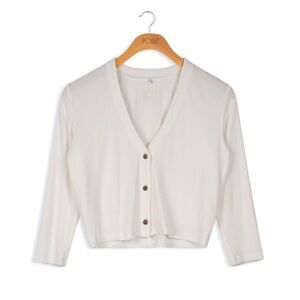 Point 3/4 Sleeve V Neck Cardi
